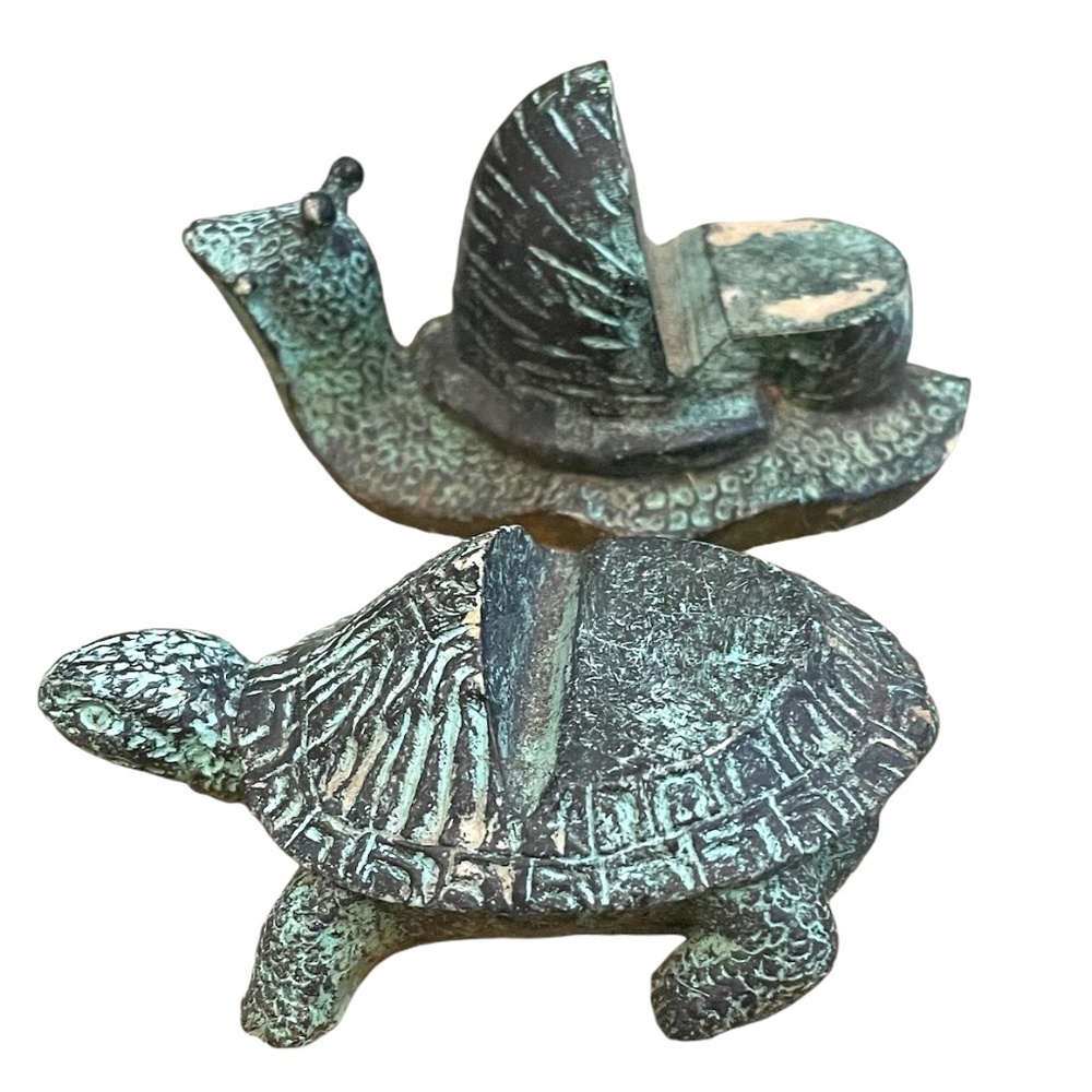 Turtle‎ & Snail Desk Accessory, Card Holder & Paper Weight